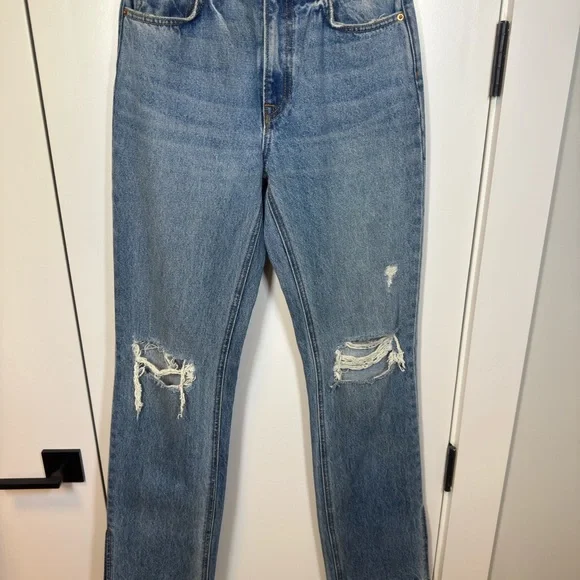 GRLFRND The Harlow high rise boot with slit hem in Blue Diamond size 25 - Picture 9 of 13